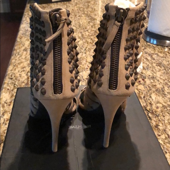 🆕Giuseppe x Balmain Suede Camel Shoe Sz 40 💯 BNIB - Picture 5 of 8